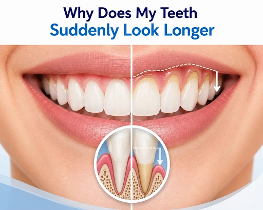 Why does my teeth suddenly look longer